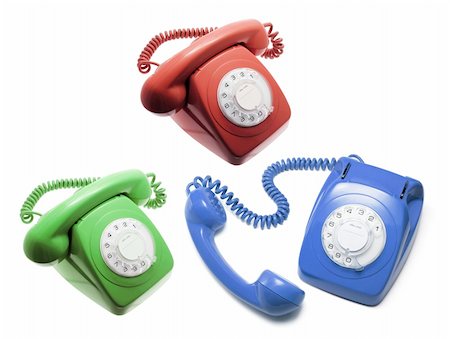 simsearch:400-05366591,k - Telephones on White Background Stock Photo - Budget Royalty-Free & Subscription, Code: 400-04777207