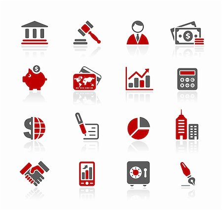 public safety sign - Set of decorative red icons isolated on white background for your web site or presentations. Vector file in EPS 8 file format. Stock Photo - Budget Royalty-Free & Subscription, Code: 400-04777242