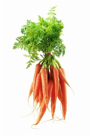 Bunch of Carrots on White Background Stock Photo - Budget Royalty-Free & Subscription, Code: 400-04777522