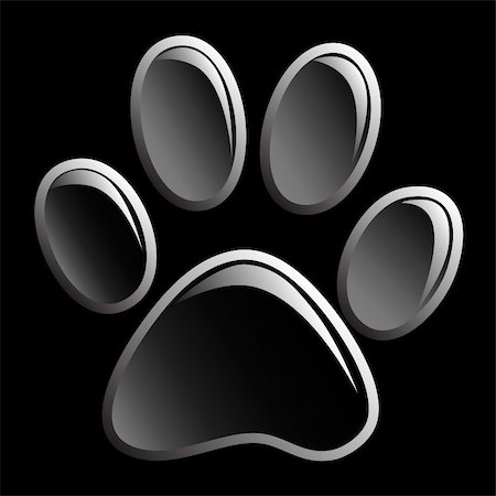 simsearch:400-06392340,k - Illustration animals paws print on a white background. Stock Photo - Budget Royalty-Free & Subscription, Code: 400-04778614