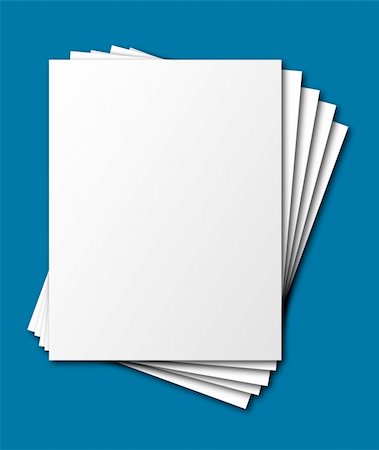 stack of books illustration - fanned blank papers Stock Photo - Budget Royalty-Free & Subscription, Code: 400-04779409
