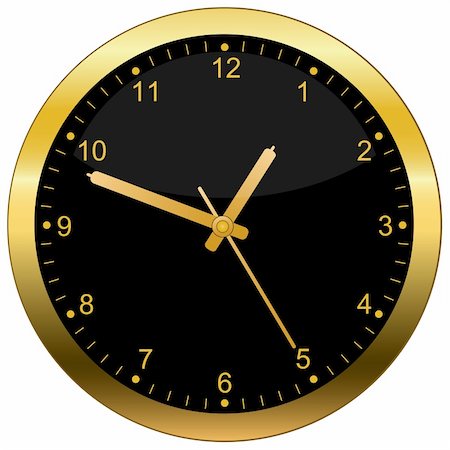 simsearch:400-07977470,k - vector illustration of a clock Stock Photo - Budget Royalty-Free & Subscription, Code: 400-04779818