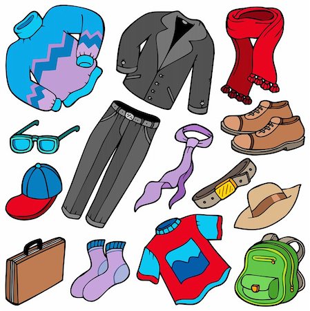Men apparel collection - vector illustration. Stock Photo - Budget Royalty-Free & Subscription, Code: 400-04770190