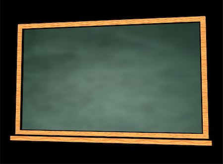 pupil in a empty classroom - school board on black background - 3d illustration Stock Photo - Budget Royalty-Free & Subscription, Code: 400-04770268