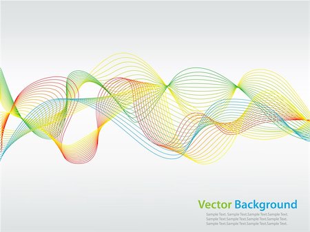 rhythm - Vector background with yellow, green, red and blue waves Stock Photo - Budget Royalty-Free & Subscription, Code: 400-04771517
