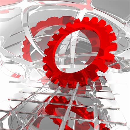 simsearch:400-05114975,k - gear wheel in abstract space - 3d illustration Stock Photo - Budget Royalty-Free & Subscription, Code: 400-04772162