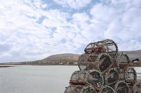simsearch:400-05254289,k - lobster pots on a quay in a bay in ireland Stock Photo - Budget Royalty-Free & Subscription, Code: 400-04772615