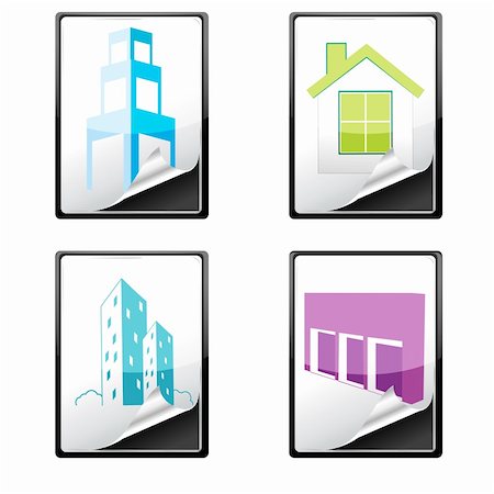 simsearch:400-04786259,k - illustration of house icons on white background Stock Photo - Budget Royalty-Free & Subscription, Code: 400-04773052