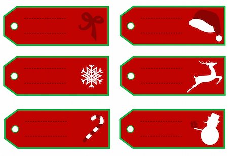Christmas tags to label your gifts Foto de stock - Super Valor sin royalties y Suscripción, Código: 400-04773420