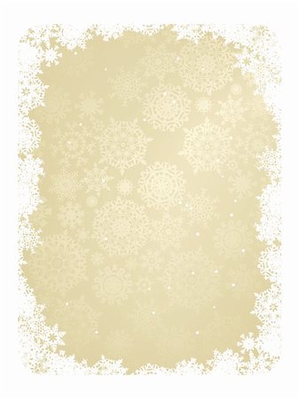 simsearch:400-04769297,k - Gold christmas background with snowflakes. EPS 8 vector file included Foto de stock - Super Valor sin royalties y Suscripción, Código: 400-04773917