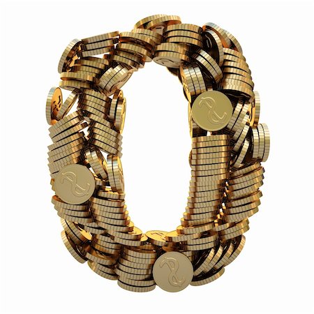 simsearch:400-05730288,k - coins of gold in the form of numbers. with clipping path. Stock Photo - Budget Royalty-Free & Subscription, Code: 400-04784196