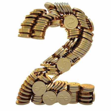 simsearch:400-05730288,k - coins of gold in the form of numbers. with clipping path. Stock Photo - Budget Royalty-Free & Subscription, Code: 400-04784198