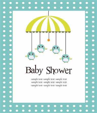 simsearch:400-05242361,k - Baby shower card for boys vector illustration Stock Photo - Budget Royalty-Free & Subscription, Code: 400-04785277