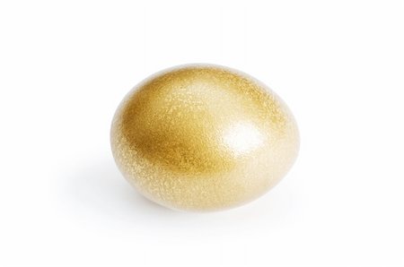 Golden egg isolated on the white background Stock Photo - Budget Royalty-Free & Subscription, Code: 400-04786847