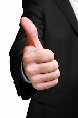 simsearch:400-04790442,k - Isolated on white businessman hand showing okay sign Stock Photo - Budget Royalty-Free & Subscription, Code: 400-04787018