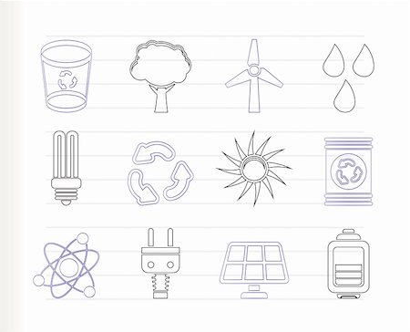 simsearch:400-04285412,k - Ecology, energy and nature icons - Vector Icon Set Stock Photo - Budget Royalty-Free & Subscription, Code: 400-04787473