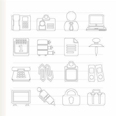simsearch:400-04913456,k - Business and Office icons - vector icon set Stock Photo - Budget Royalty-Free & Subscription, Code: 400-04787617