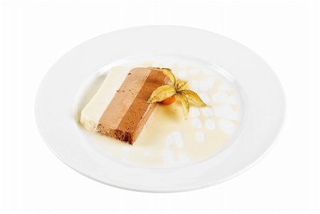 simsearch:400-05173009,k - tiramisu dessert with ground-cherry closeup on a white Stock Photo - Budget Royalty-Free & Subscription, Code: 400-04788443