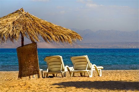 simsearch:859-07284165,k - Lounge chair on Red Sea Stock Photo - Budget Royalty-Free & Subscription, Code: 400-04789801