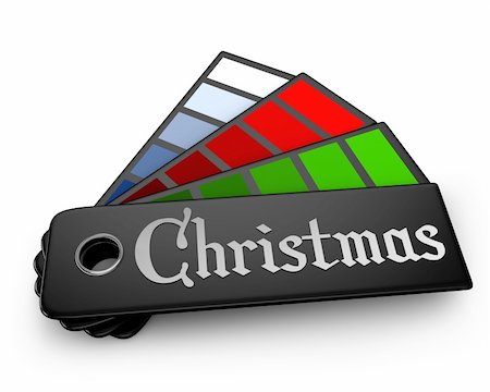 Christmas color palette isolated on white background Foto de stock - Super Valor sin royalties y Suscripción, Código: 400-04780088