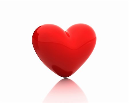 Red heart isolated on white background Stock Photo - Budget Royalty-Free & Subscription, Code: 400-04780157