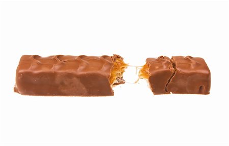 simsearch:400-05136453,k - chocolate and caramel bars  isolated on white background Stock Photo - Budget Royalty-Free & Subscription, Code: 400-04781197