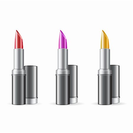 simsearch:400-05708035,k - illustration of lipsticks on white background Stock Photo - Budget Royalty-Free & Subscription, Code: 400-04781448