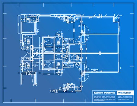 Sample of architectural blueprints over a blue background / Blueprint Stock Photo - Budget Royalty-Free & Subscription, Code: 400-04781872