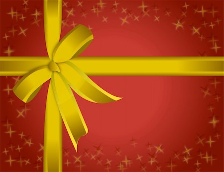 simsearch:400-05233207,k - Beautiful red paper and golden ribbon present. Stock Photo - Budget Royalty-Free & Subscription, Code: 400-04781956