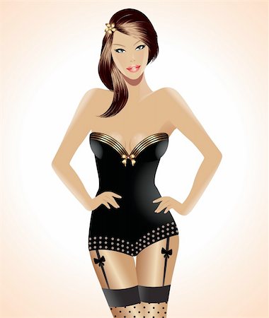 Sexy girl in lingerie posing Photographie de stock - Aubaine LD & Abonnement, Code: 400-04782166