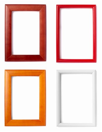 picsfive (artist) - collection of wooden frames on white background. each one is in full camera resolution Stock Photo - Budget Royalty-Free & Subscription, Code: 400-04782797