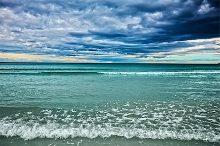 simsearch:400-05703164,k - Beautiful beach and dramatic sky. Stormy weather Stock Photo - Budget Royalty-Free & Subscription, Code: 400-04783213