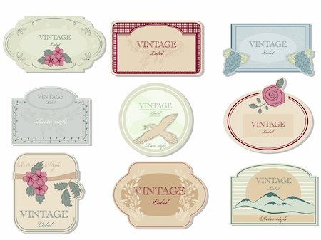 simsearch:400-06472080,k - Vector vinage label set Stock Photo - Budget Royalty-Free & Subscription, Code: 400-04783386