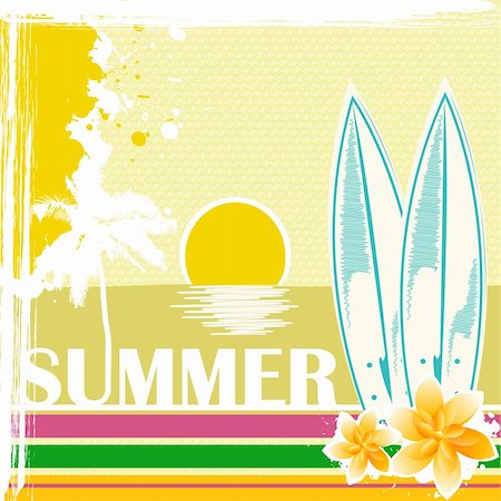 simsearch:400-04266669,k - illustration of sketchy summer card Stock Photo - Budget Royalty-Free & Subscription, Code: 400-04783500