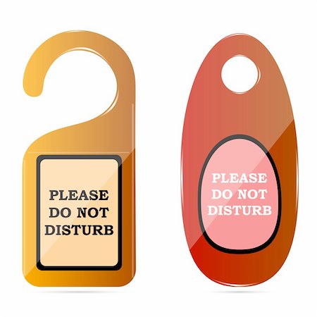 simsearch:400-04617631,k - illustration of do not disturb tags on white background Stock Photo - Budget Royalty-Free & Subscription, Code: 400-04783592