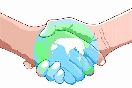 pact - illustration of world deal on white background Stock Photo - Budget Royalty-Free & Subscription, Code: 400-04794438