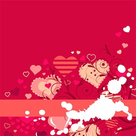simsearch:400-04798374,k - Valentine greeting card with different red hearts Stock Photo - Budget Royalty-Free & Subscription, Code: 400-04795159