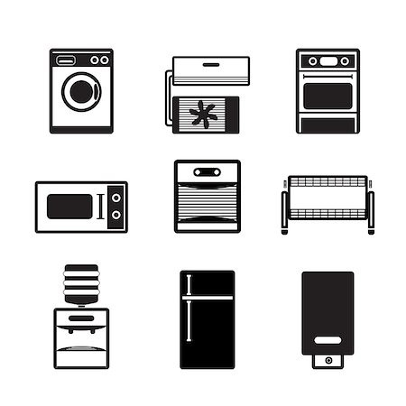 fridge tool - Home electronics and equipment icons - vector icon set Stock Photo - Budget Royalty-Free & Subscription, Code: 400-04795873