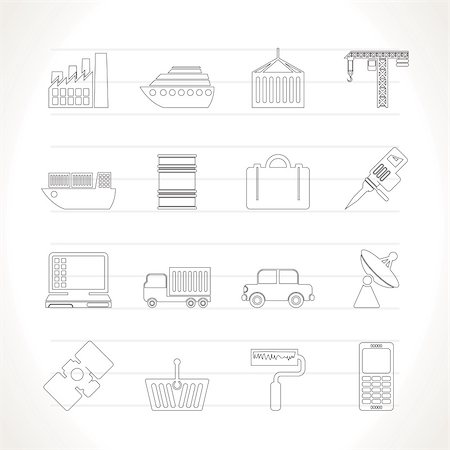 simsearch:400-04285412,k - Industry and Business icons - vector icon set Stock Photo - Budget Royalty-Free & Subscription, Code: 400-04795902
