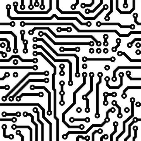 simsearch:400-07617373,k - Monochrome seamless vector texture - electronic circuit board Stock Photo - Budget Royalty-Free & Subscription, Code: 400-04796509