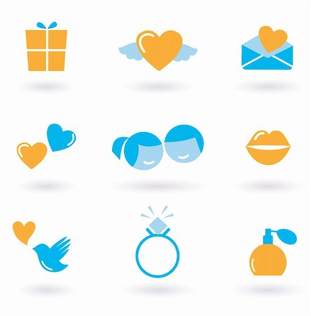 simsearch:400-05891430,k - Vector collection of Valentine's day and Wedding icons. Stock Photo - Budget Royalty-Free & Subscription, Code: 400-04797008