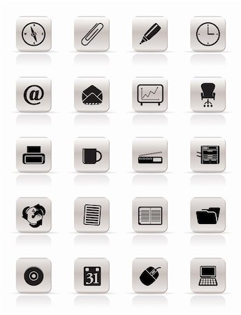 simsearch:400-04729472,k - Office tools icons - vector icon set 2 - vector icon set 2 Stock Photo - Budget Royalty-Free & Subscription, Code: 400-04797271