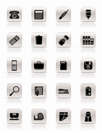 simsearch:400-04274313,k - Simple Office tools Icons vector icon set 3 Stock Photo - Budget Royalty-Free & Subscription, Code: 400-04797272