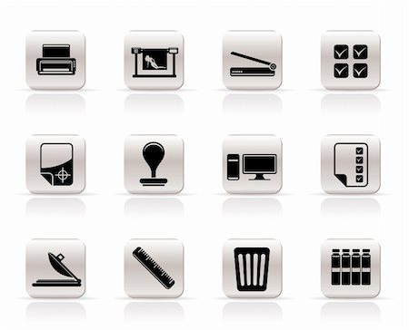 Print industry Icons - Vector icon set Stock Photo - Budget Royalty-Free & Subscription, Code: 400-04797288