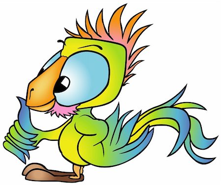 simsearch:400-08410665,k - Multicolored Parrot - colored cartoon illustration, vector Photographie de stock - Aubaine LD & Abonnement, Code: 400-04797316