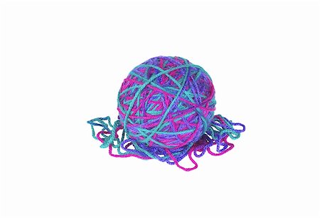 simsearch:6109-08701535,k - Color wool ball isolated on white background Stock Photo - Budget Royalty-Free & Subscription, Code: 400-04797422
