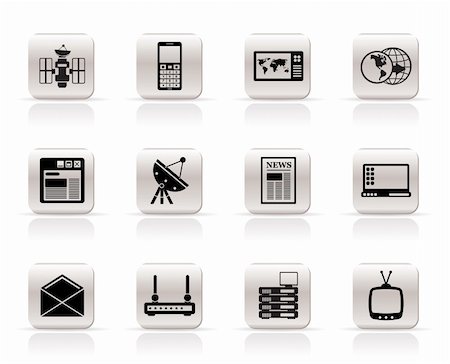 Simple Communication and Business Icons - Vector Icon Set Stock Photo - Budget Royalty-Free & Subscription, Code: 400-04797489