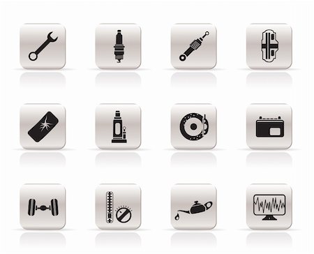 spare parts - Simple Car Parts and Services icons - Vector Icon Set 1 Stock Photo - Budget Royalty-Free & Subscription, Code: 400-04797522