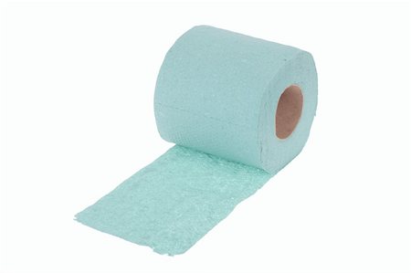 simsearch:400-05370670,k - Roll of the green toilet paper, photo on white Stock Photo - Budget Royalty-Free & Subscription, Code: 400-04797624