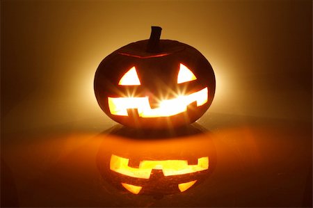 simsearch:400-05325412,k - Halloween pumpkin,lampion on the lighted up background Stock Photo - Budget Royalty-Free & Subscription, Code: 400-04797701